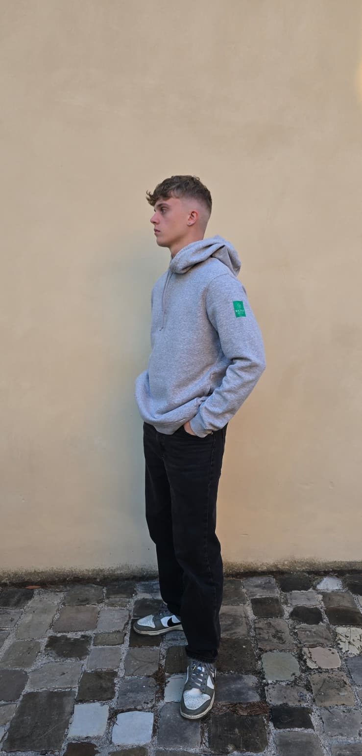 FELPA CON CAPUCCIO IN COTONE ORGANICO EVERYDAY COLLECTION - immagine 2